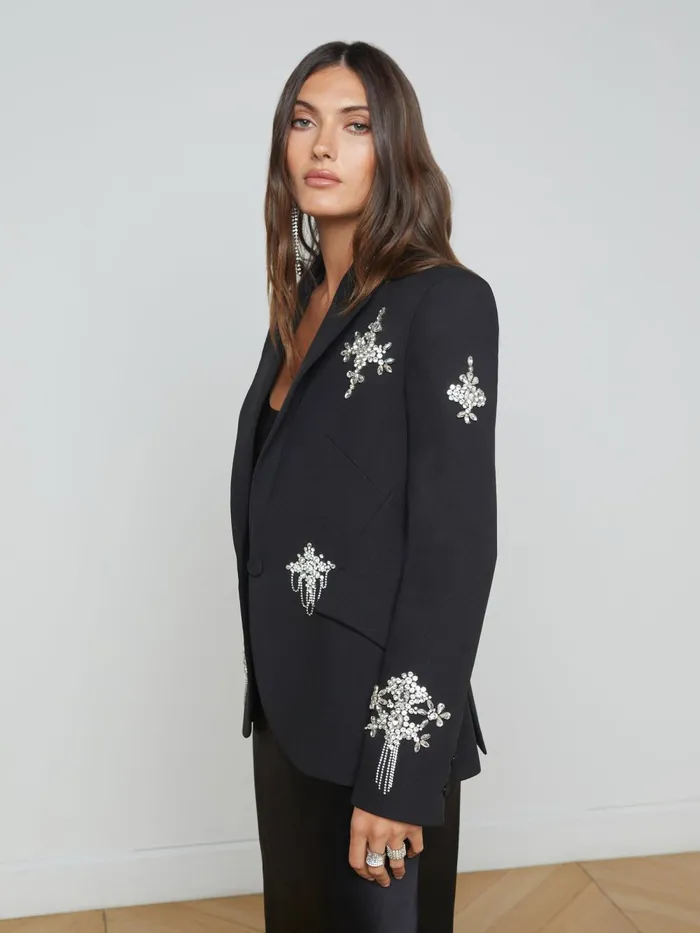 L039Agence Blazers and Jackets Women Chamberlain Blazer Blackcrystal L039Agence Blazers and Jackets Women Chamberlain Blazer Blackcrystal