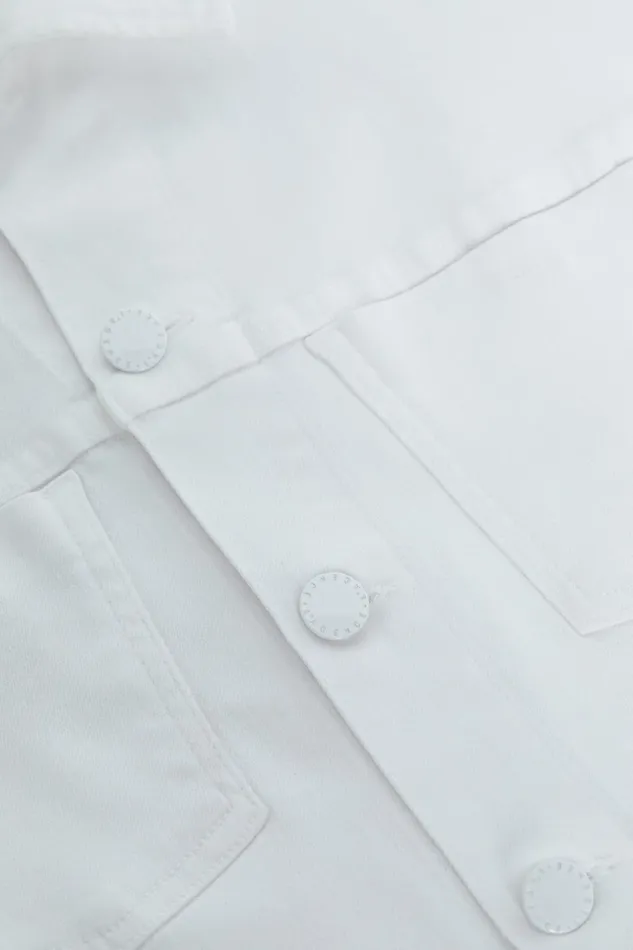 L039Agence Blazers and Jackets Women Janelle Coated Denim Jacket Blanc Coated L039Agence Blazers and Jackets Women Janelle Coated Denim Jacket Blanc Coated
