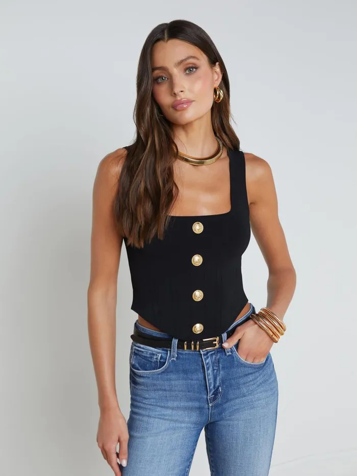 L039Agence Blouses and Tops Women Saga Top Blackgold