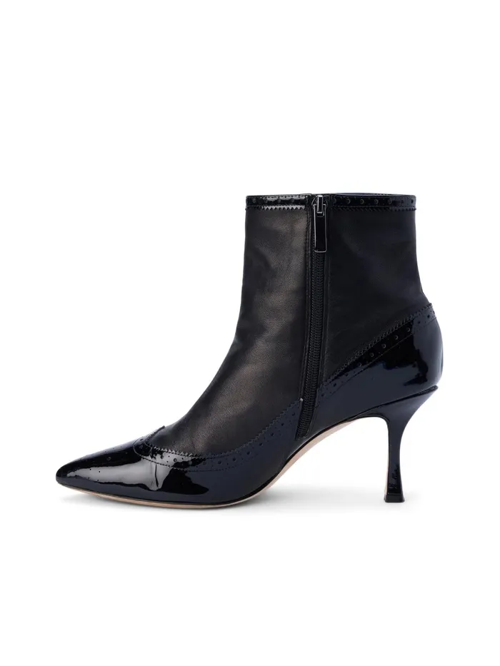 L039Agence Boots and Booties Women Ember Patent Leather Bootie Black Patent L039Agence Boots and Booties Women Ember Patent Leather Bootie Black Patent