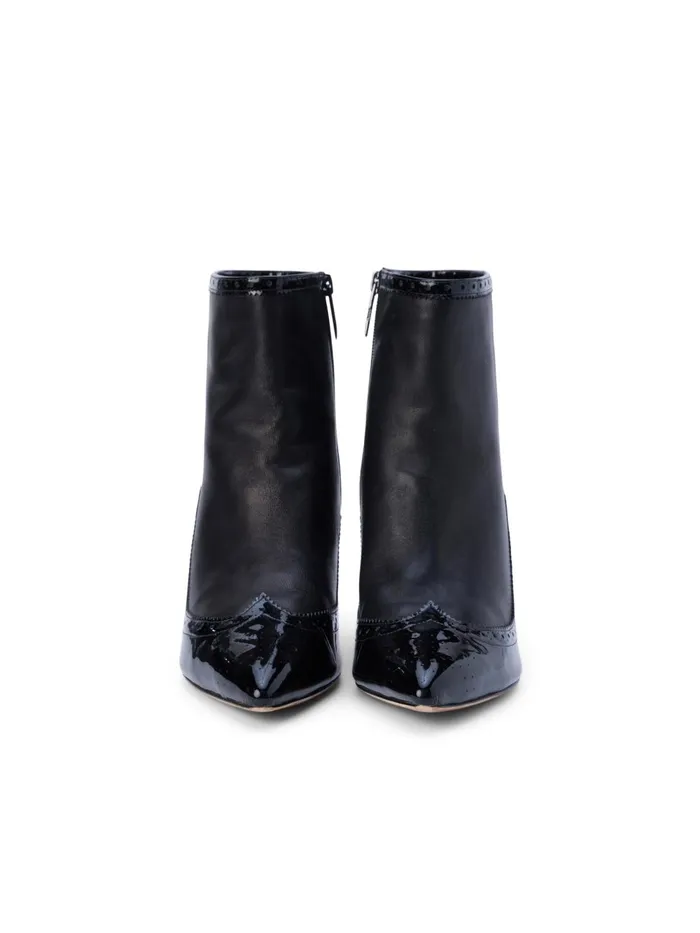 L039Agence Boots and Booties Women Ember Patent Leather Bootie Black Patent L039Agence Boots and Booties Women Ember Patent Leather Bootie Black Patent