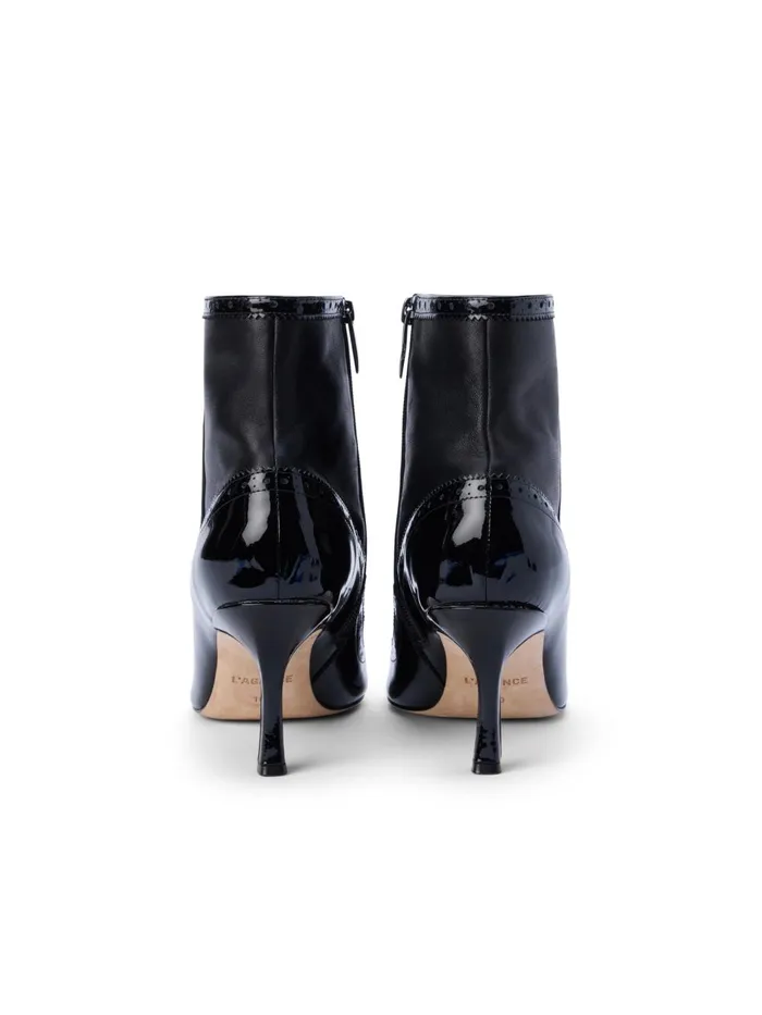 L039Agence Boots and Booties Women Ember Patent Leather Bootie Black Patent L039Agence Boots and Booties Women Ember Patent Leather Bootie Black Patent