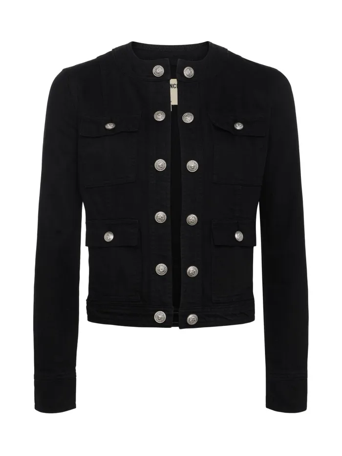 L039Agence Denim Jackets Women Yari Denim Jacket Noir L039Agence Denim Jackets Women Yari Denim Jacket Noir