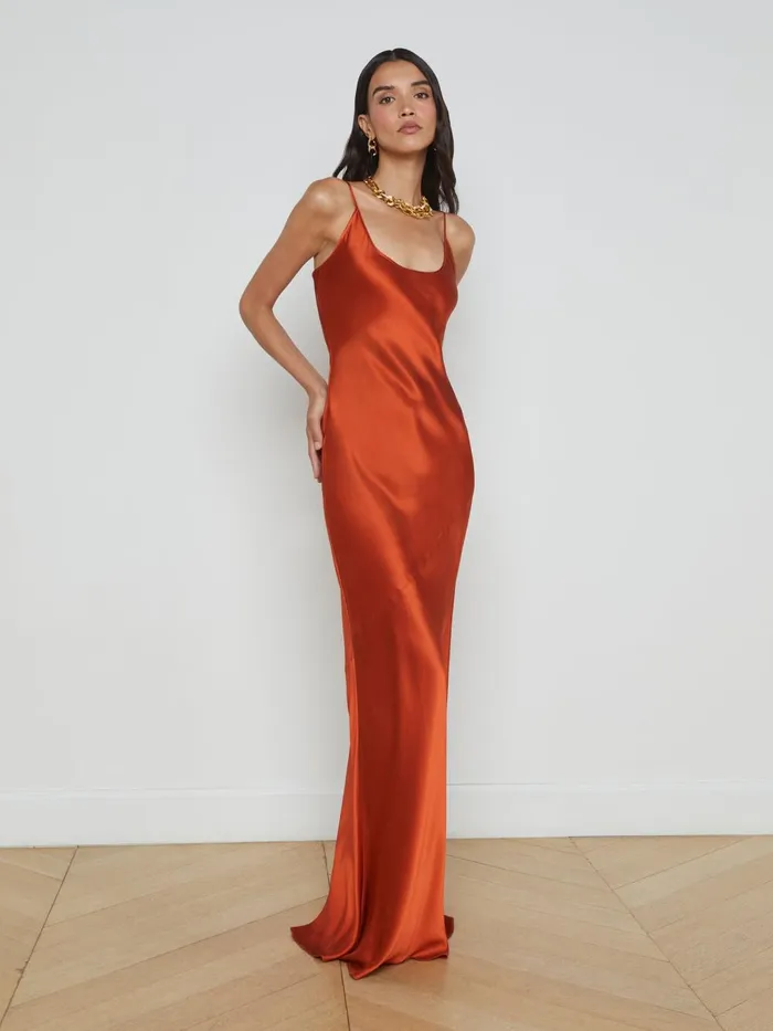 L039Agence Dresses and Jumpsuits Women Charmaine Silk Gown Clay L039Agence Dresses and Jumpsuits Women Charmaine Silk Gown Clay