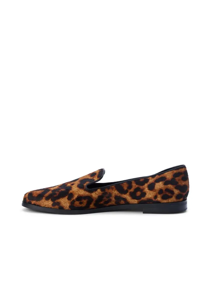 L039Agence Flats and Loafers Women Dominik Leather Loafer Natural Leopard Hair L039Agence Flats and Loafers Women Dominik Leather Loafer Natural Leopard Hair