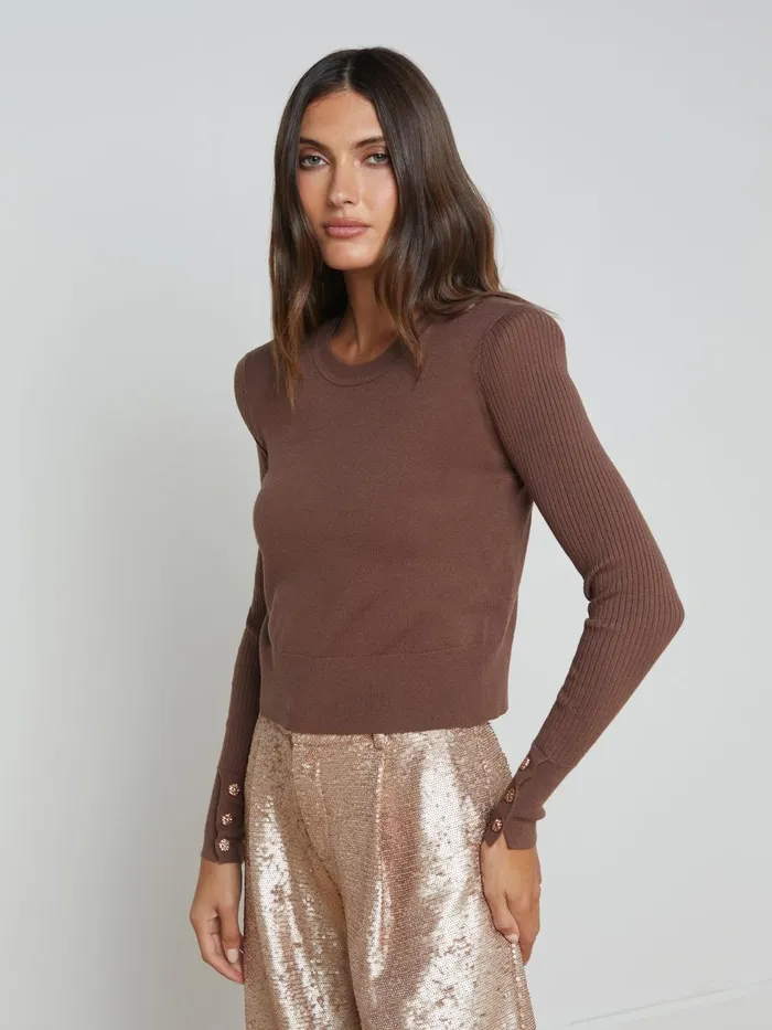 L039Agence Knitwear Women Sky Sweater Cocoa L039Agence Knitwear Women Sky Sweater Cocoa