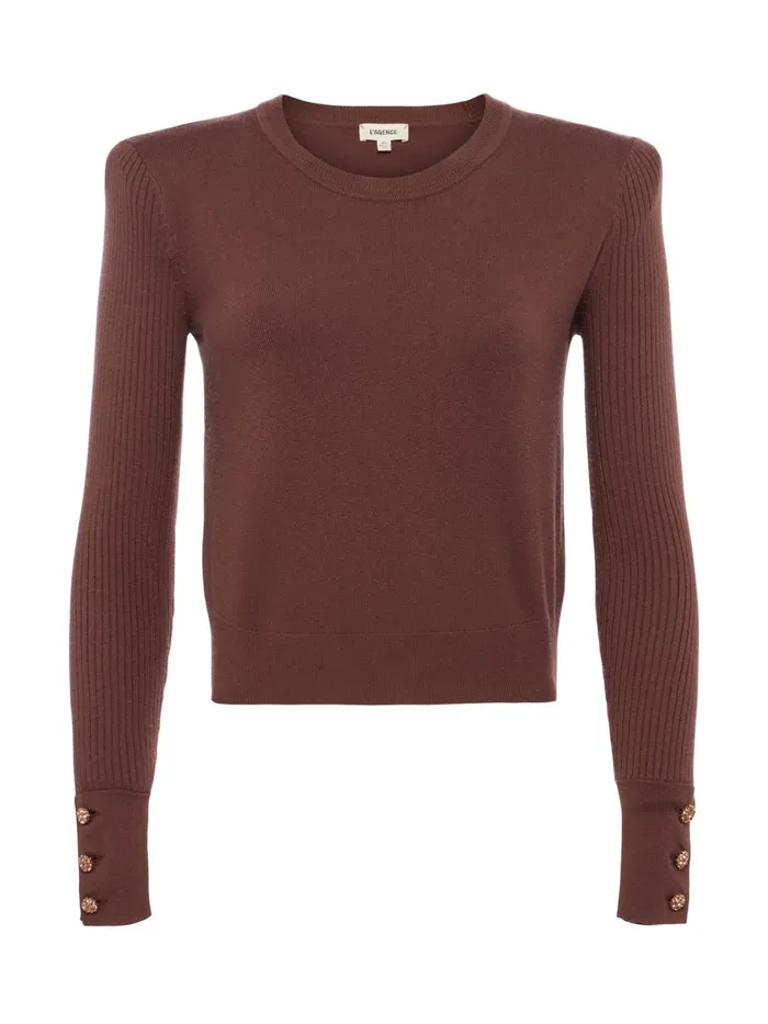 L039Agence Knitwear Women Sky Sweater Cocoa L039Agence Knitwear Women Sky Sweater Cocoa