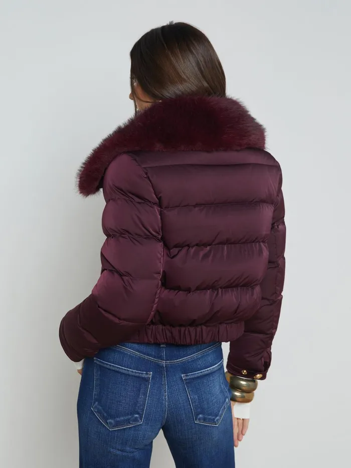 L039Agence Outerwear Women Bretton Puffer Jacket Wine L039Agence Outerwear Women Bretton Puffer Jacket Wine