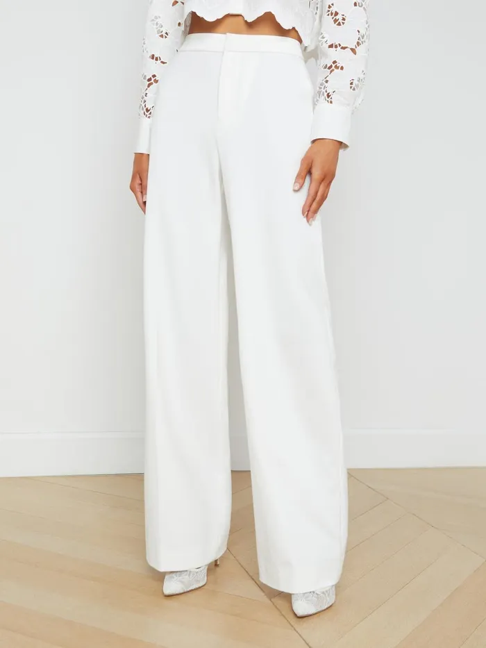 L039Agence Pants Women Livvy StraightLeg Trouser White L039Agence Pants Women Livvy StraightLeg Trouser White