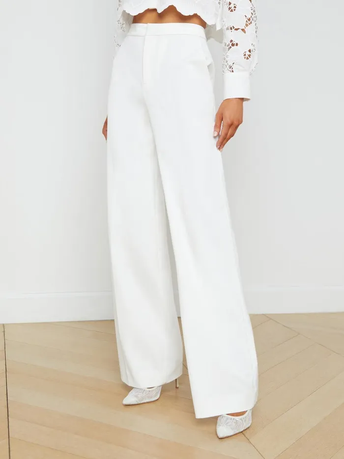 L039Agence Pants Women Livvy StraightLeg Trouser White L039Agence Pants Women Livvy StraightLeg Trouser White
