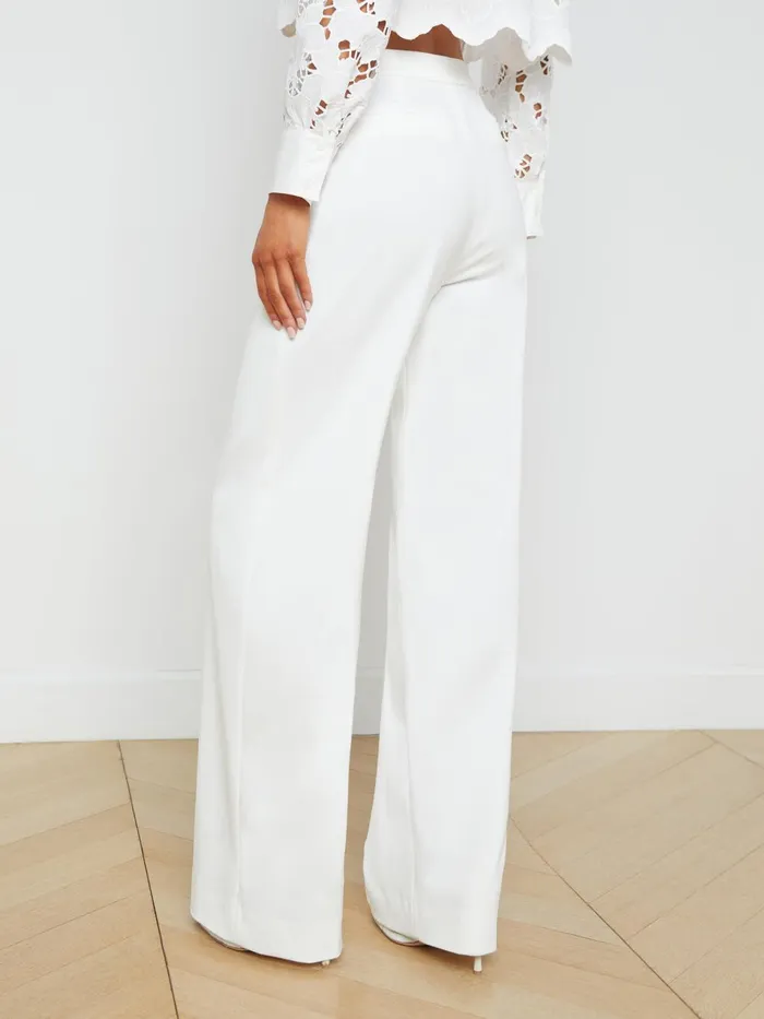 L039Agence Pants Women Livvy StraightLeg Trouser White L039Agence Pants Women Livvy StraightLeg Trouser White