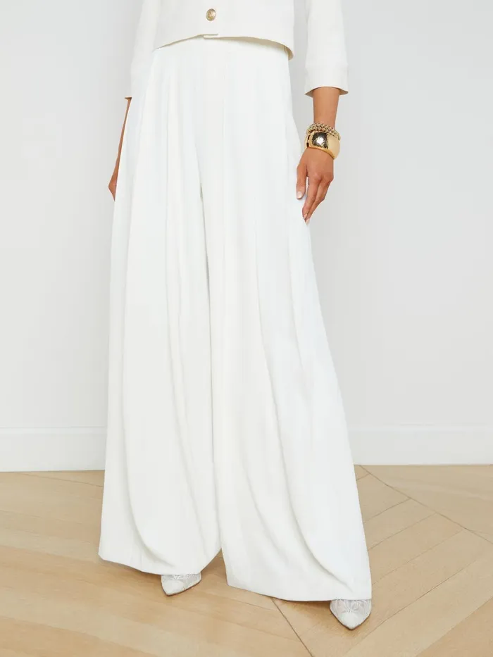 L039Agence Pants Women Nova Pleated WideLeg Pant Ivory L039Agence Pants Women Nova Pleated WideLeg Pant Ivory