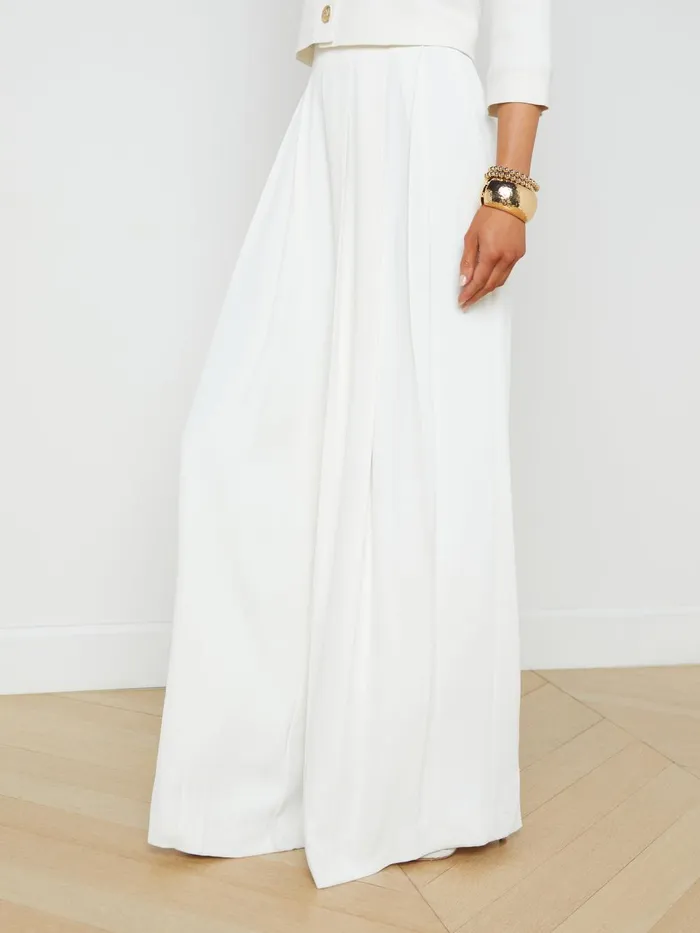 L039Agence Pants Women Nova Pleated WideLeg Pant Ivory L039Agence Pants Women Nova Pleated WideLeg Pant Ivory