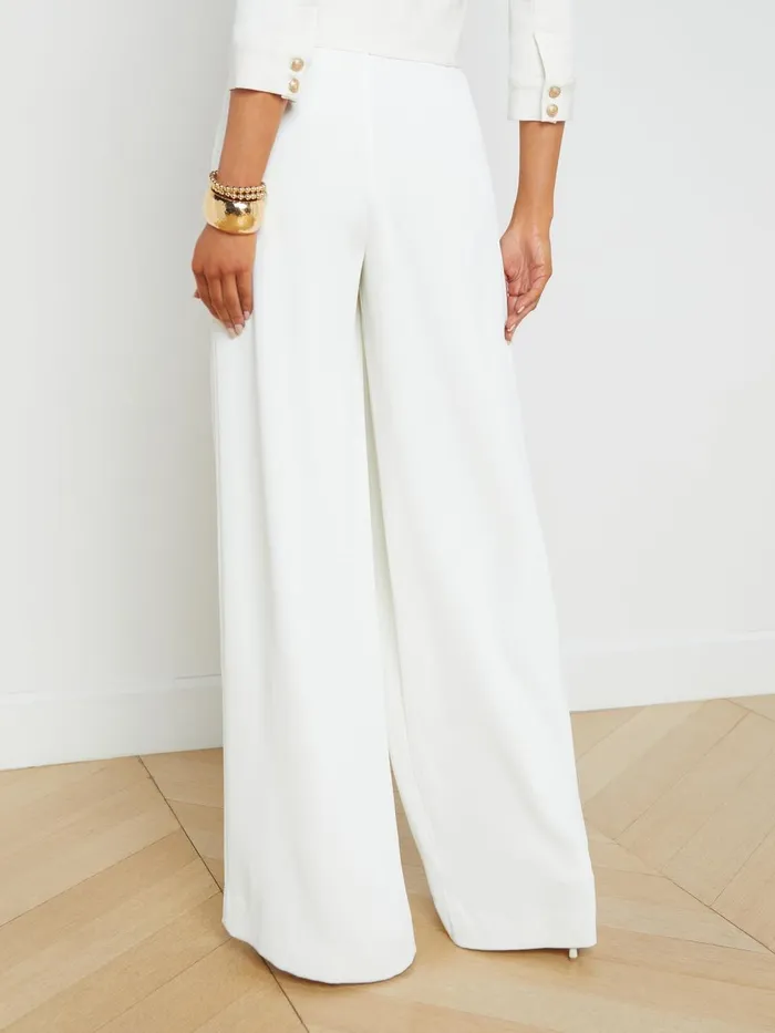 L039Agence Pants Women Nova Pleated WideLeg Pant Ivory L039Agence Pants Women Nova Pleated WideLeg Pant Ivory