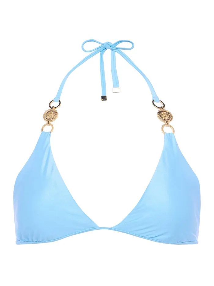 L039Agence Swimwear Women Annabelle Triangle Bikini Top Sky Blue L039Agence Swimwear Women Annabelle Triangle Bikini Top Sky Blue