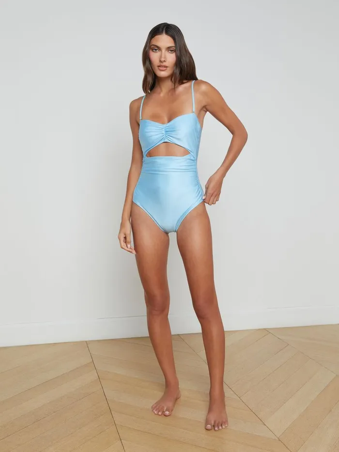 L039Agence Swimwear Women Lily OnePiece Swimsuit Sky Blue