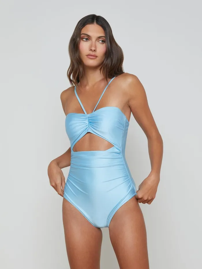 L039Agence Swimwear Women Lily OnePiece Swimsuit Sky Blue L039Agence Swimwear Women Lily OnePiece Swimsuit Sky Blue