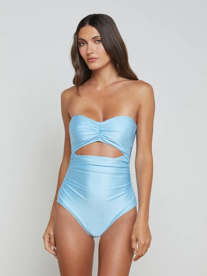 L039Agence Swimwear Women Lily OnePiece Swimsuit Sky Blue L039Agence Swimwear Women Lily OnePiece Swimsuit Sky Blue