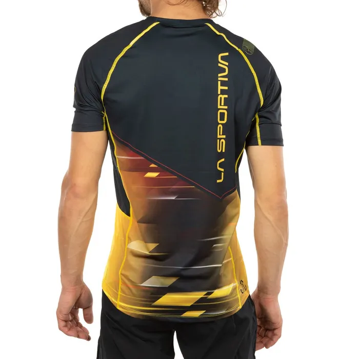 La Sportiva Tshirt Wave TShirt M BlackYellow 8211 Men La Sportiva Tshirt Wave TShirt M BlackYellow 8211 Men