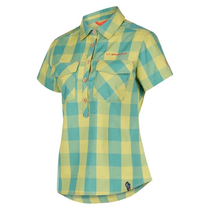 La Sportiva Technical Shirts Nomad SS Shirt W LagoonCherry Tomato 8211 Women