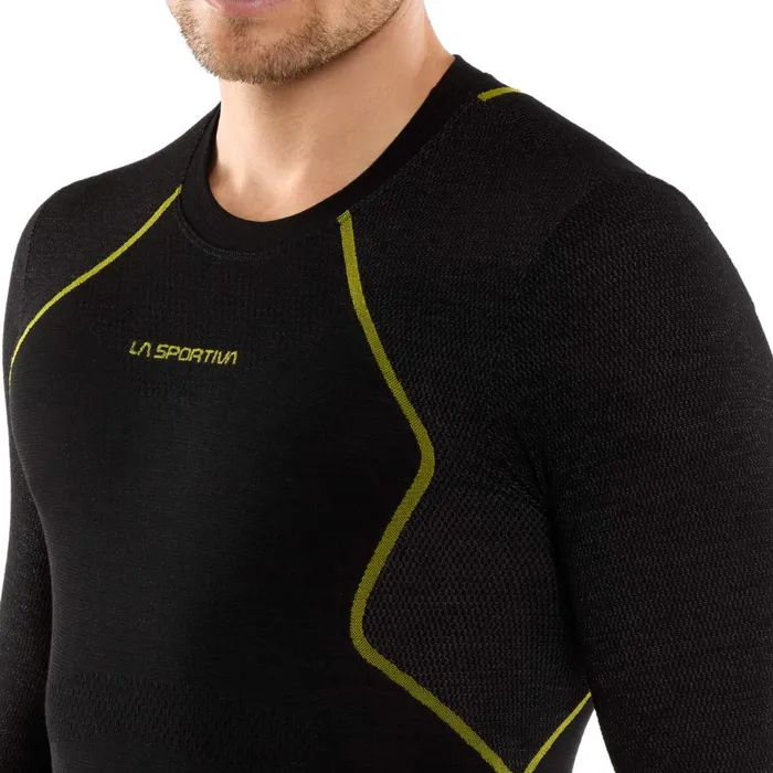 La Sportiva Technical Shirts Wool40 Aero Longsleeve M BlackYellow 8211 Men La Sportiva Technical Shirts Wool40 Aero Longsleeve M BlackYellow 8211 Men