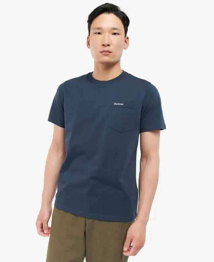 Langdon Pocket TShirt Classic Navy Men Barbour TShirts