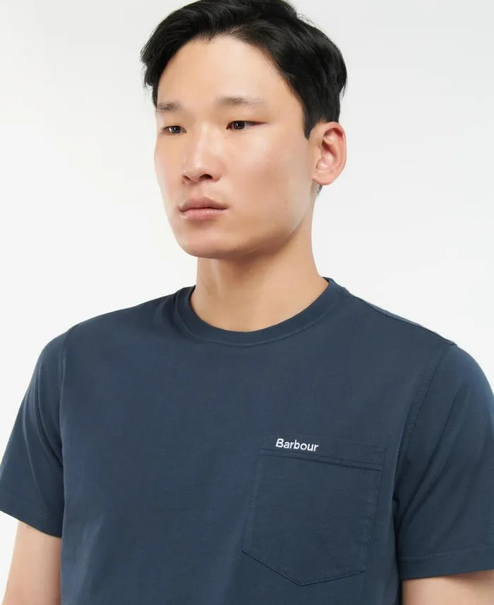 Langdon Pocket TShirt Classic Navy Men Barbour TShirts