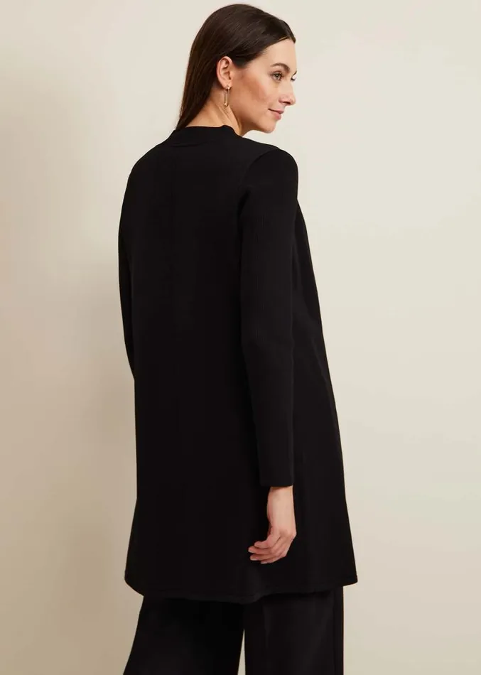 Lauren Longline Edge To Edge Cardigan Black Women Phase Eight Knitwear