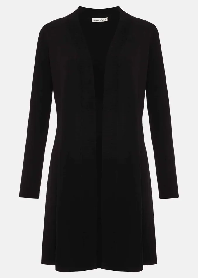 Lauren Longline Edge To Edge Cardigan Black Women Phase Eight Knitwear