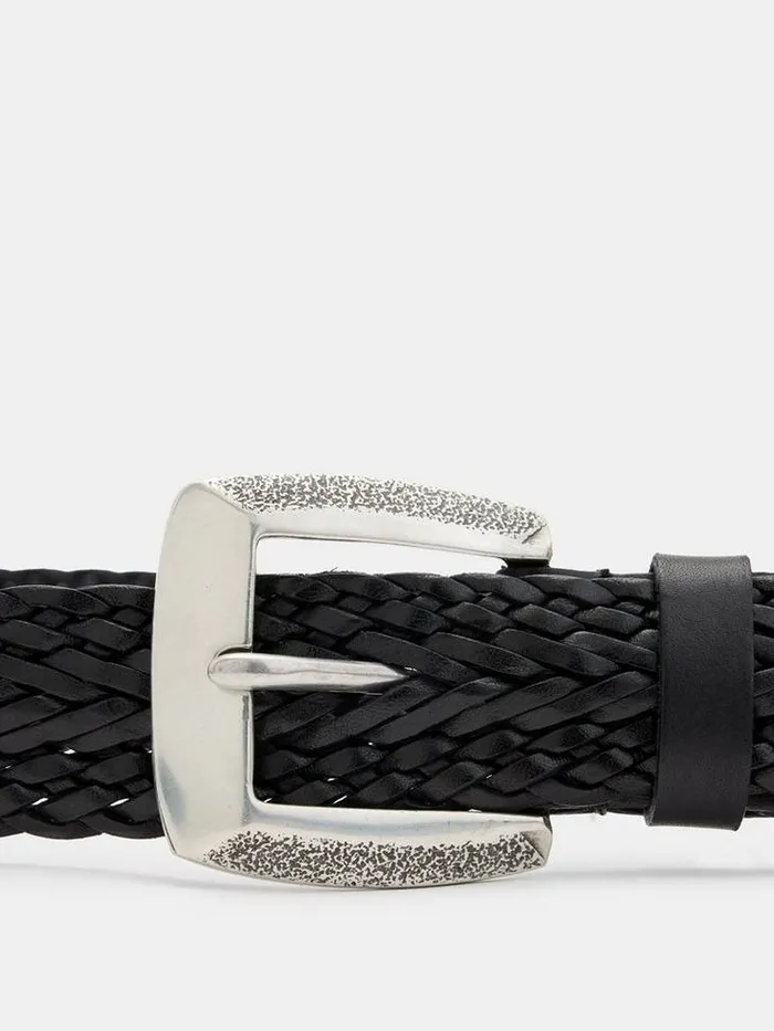 Leather Belts Men John Varvatos FENNIMORE BELT Black