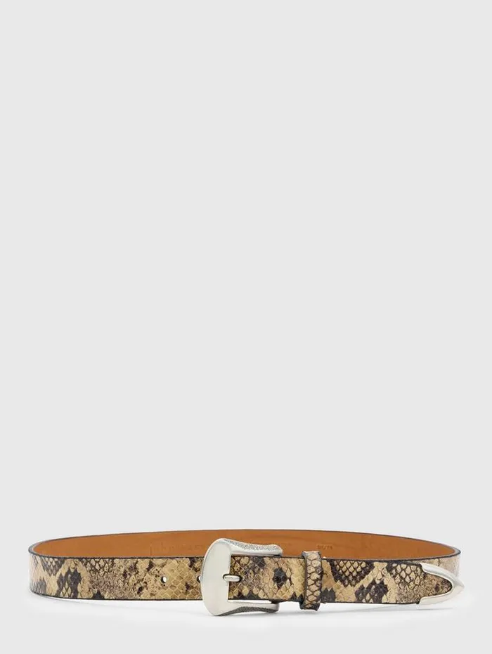 Leather Belts Men John Varvatos HOUSTON BELT Black