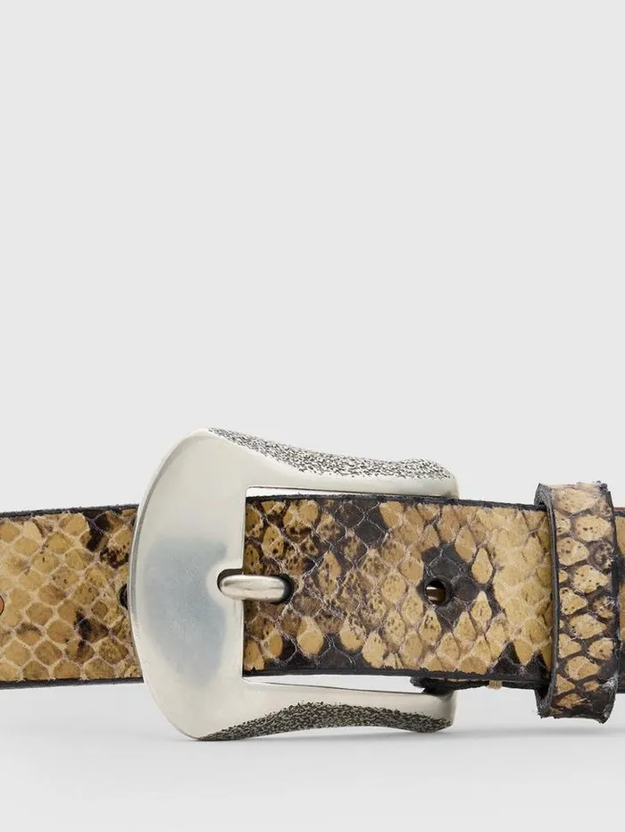 Leather Belts Men John Varvatos HOUSTON BELT Black