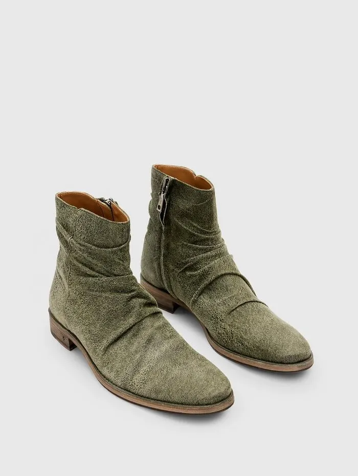 Leather Boots Men John Varvatos MORRISON SHARPEI BOOT Teakwood