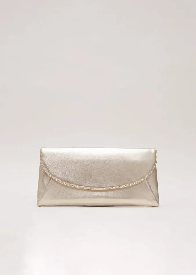 Leather Clutch Bag Gold Women Phase Eight Bags and Clutches