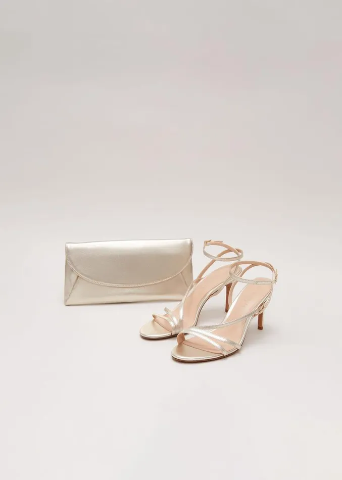 Leather Clutch Bag Gold Women Phase Eight Bags and Clutches