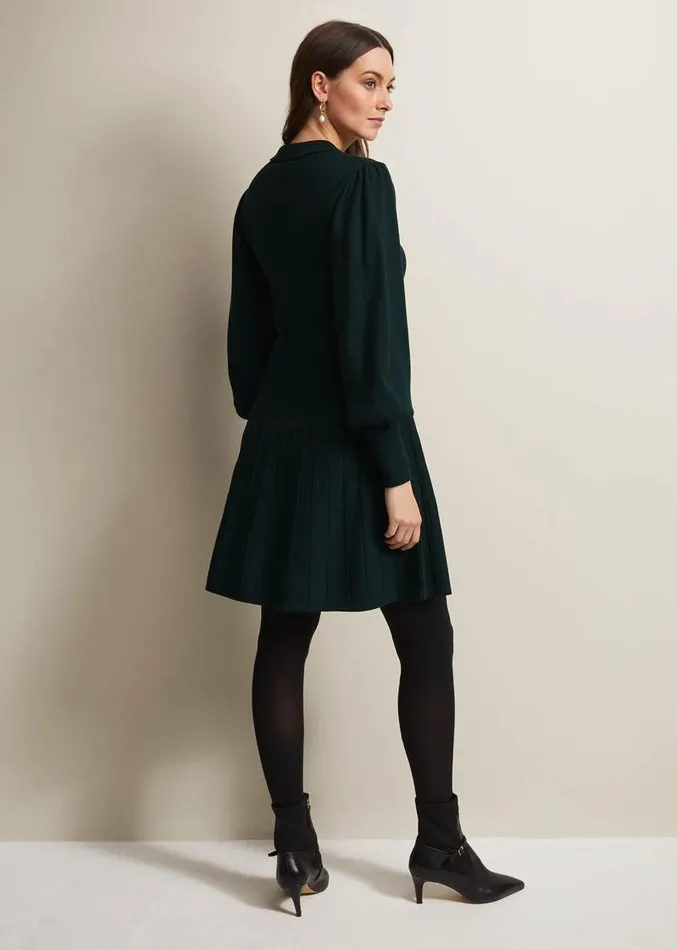 Lecia Fit And Flare Mini Dress Forest Women Phase Eight Dresses