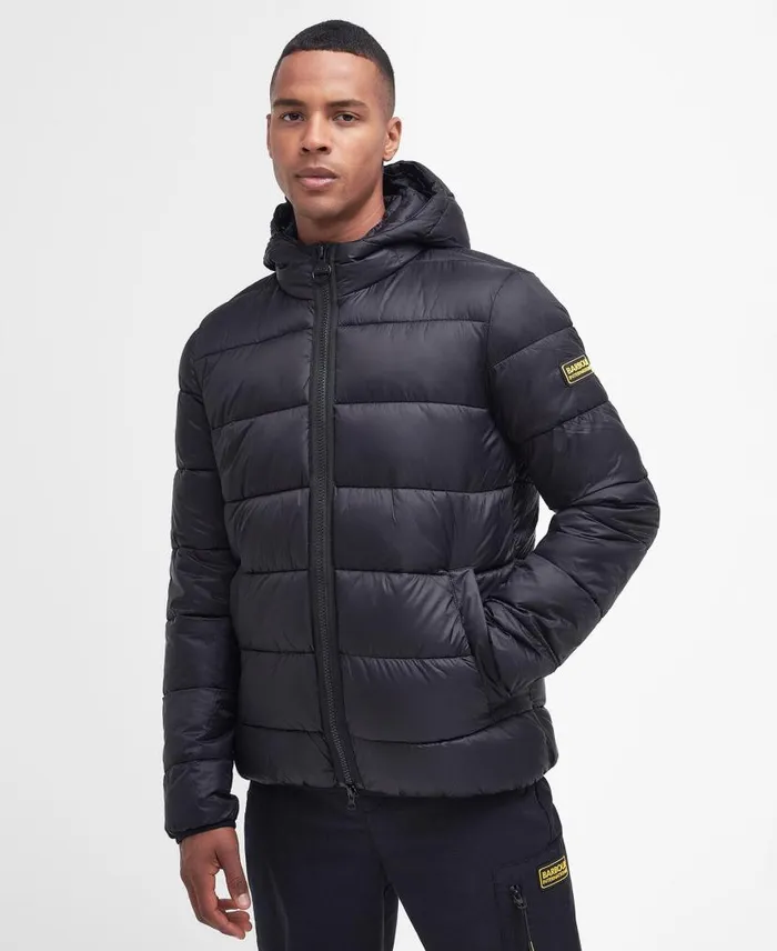 Legacy Bobber Quilted Jacket Wine Men Barbour Quilted Jackets
