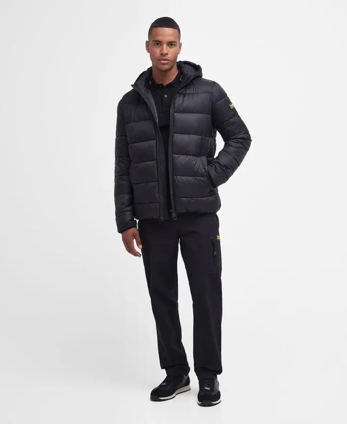 Legacy Bobber Quilted Jacket Wine Men Barbour Quilted Jackets