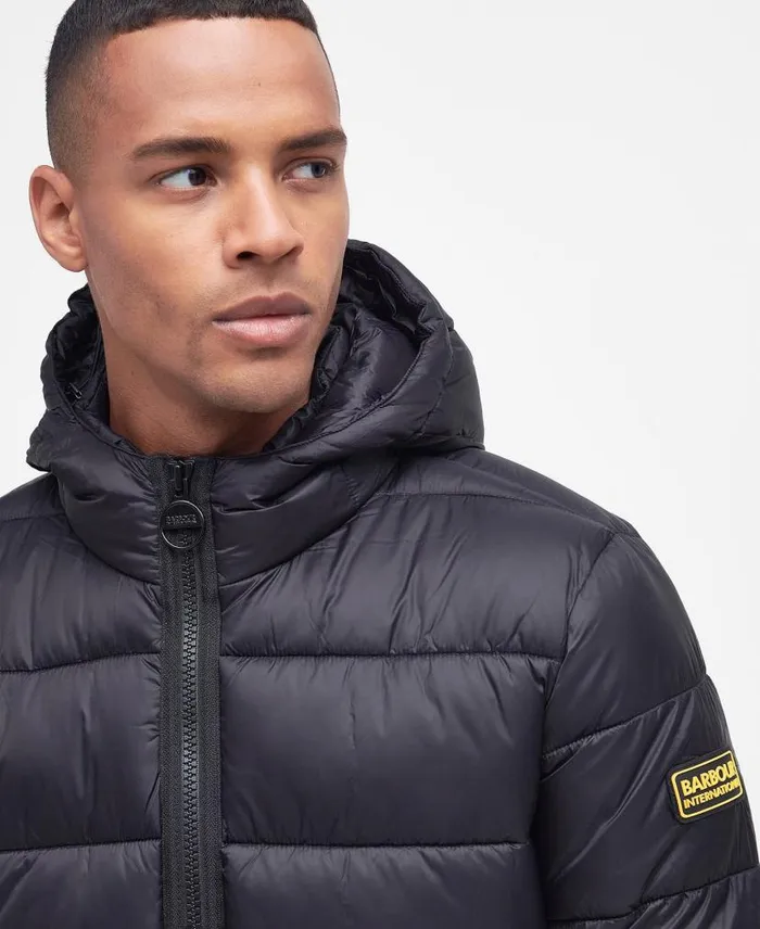 Legacy Bobber Quilted Jacket Wine Men Barbour Quilted Jackets