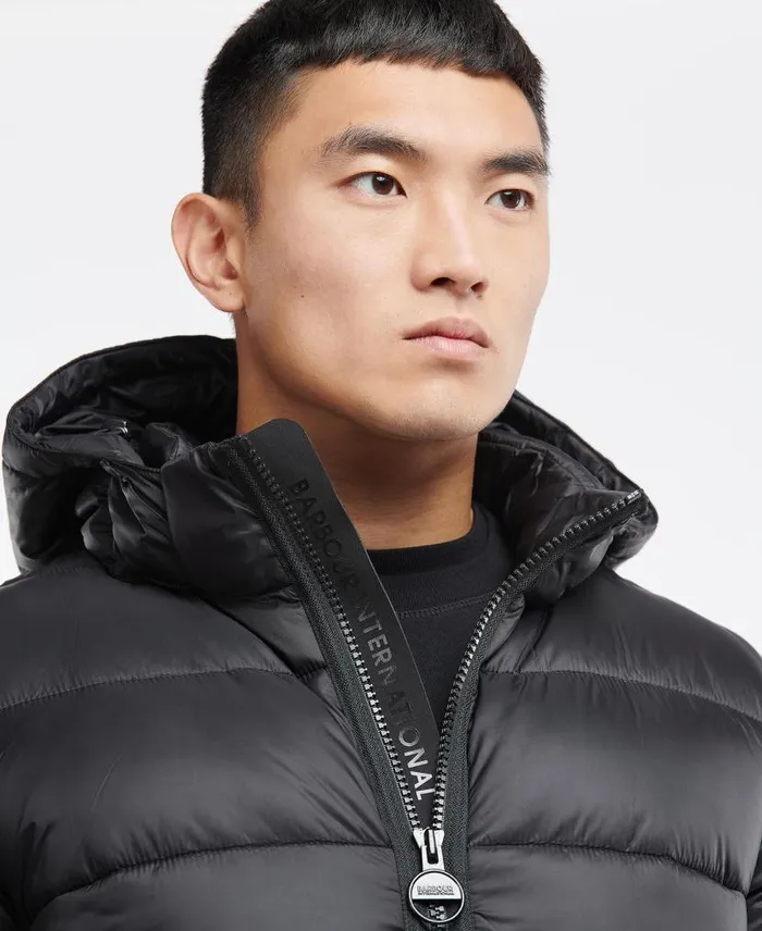Legacy Bobber Quilted Jacket Wine Men Barbour Quilted Jackets