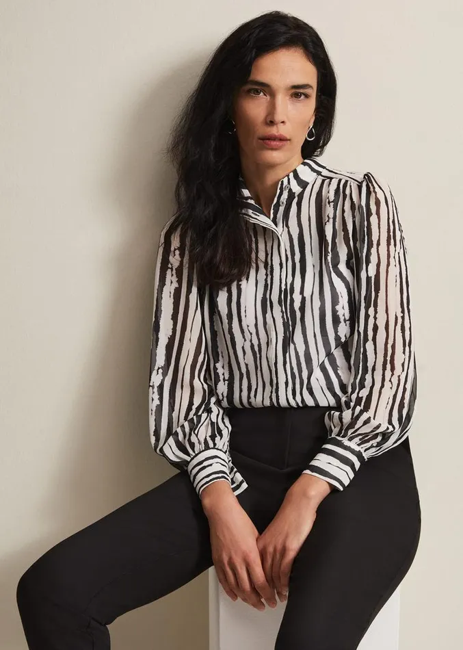 Leinani Mark Making Print Blouse Blackmulti Women Phase Eight Shirts and Blouses