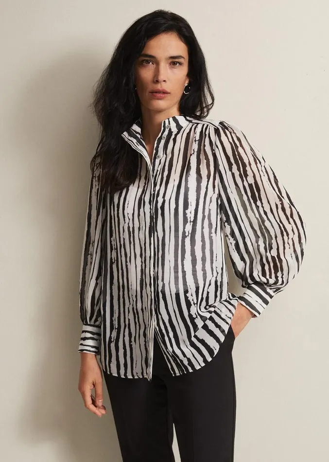 Leinani Mark Making Print Blouse Blackmulti Women Phase Eight Shirts and Blouses