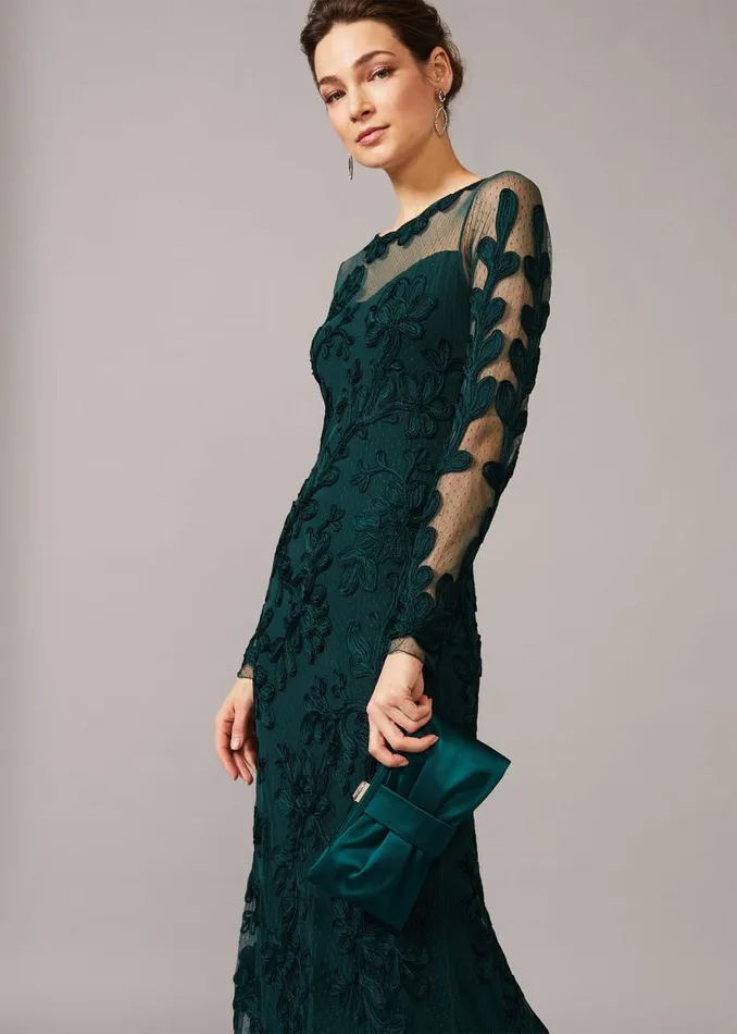 Lorie Tapework Lace Dress Jade Women Phase Eight Dresses