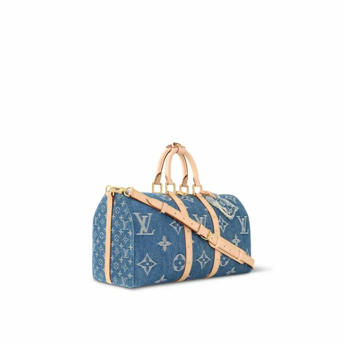 Louis Vuitton Bags Louis Vuitton M24315 Keepall Bandoulire 45 Denim Blue 8211 Louis Vuitton Handbag Store 8211 Men
