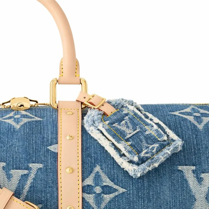 Louis Vuitton Bags Louis Vuitton M24315 Keepall Bandoulire 45 Denim Blue 8211 Louis Vuitton Handbag Store 8211 Men