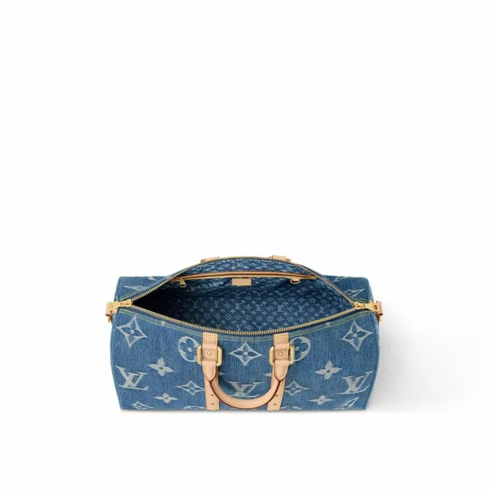 Louis Vuitton Bags Louis Vuitton M24315 Keepall Bandoulire 45 Denim Blue 8211 Louis Vuitton Handbag Store 8211 Men
