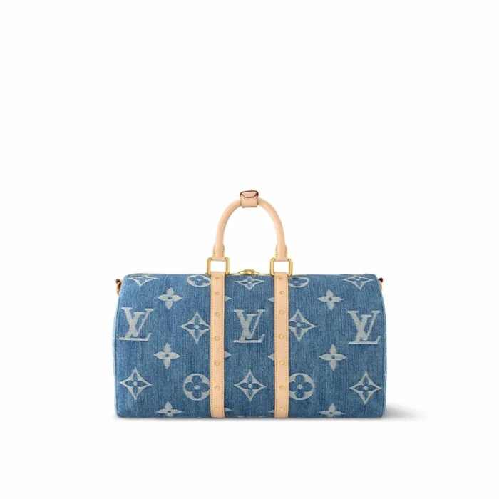 Louis Vuitton Bags Louis Vuitton M24315 Keepall Bandoulire 45 Denim Blue 8211 Louis Vuitton Handbag Store 8211 Men