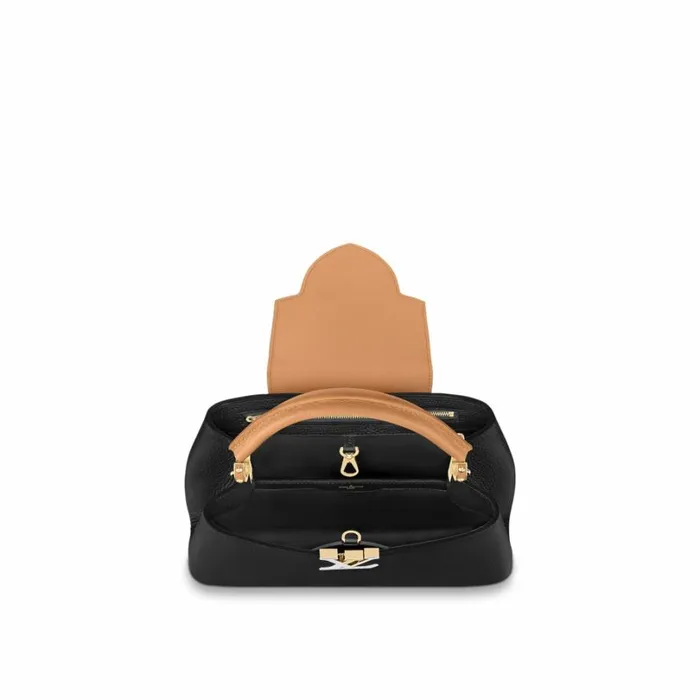Louis Vuitton Capucines Bag Louis Vuitton M59466 Capucines PM Black Gold Arizona 8211 Louis Vuitton Handbag Store 8211 Women