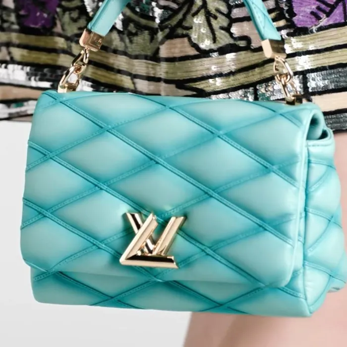 Louis Vuitton Twist Bag Louis Vuitton M24185 GO14 MM Lagoon Turquoise 8211 Louis Vuitton Handbag Store 8211 Women