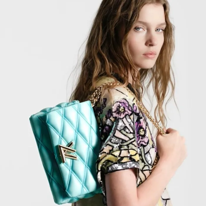 Louis Vuitton Twist Bag Louis Vuitton M24185 GO14 MM Lagoon Turquoise 8211 Louis Vuitton Handbag Store 8211 Women